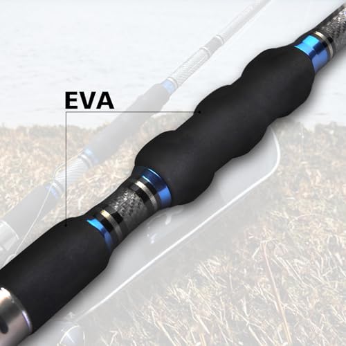 Fiblink 3-Piece Spinning Rod Heavy Spinning Fishing Rod Portable Fishing Rod Graphite Spin Rod (30-50 Pound Test)