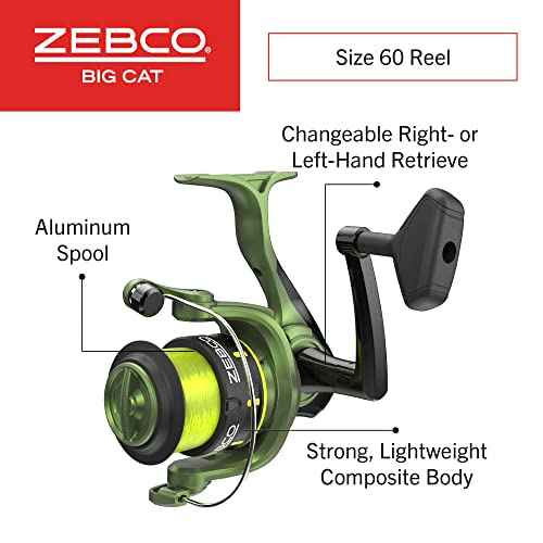 Zebco Big Cat Spinning Reel and Fishing Rod Combo