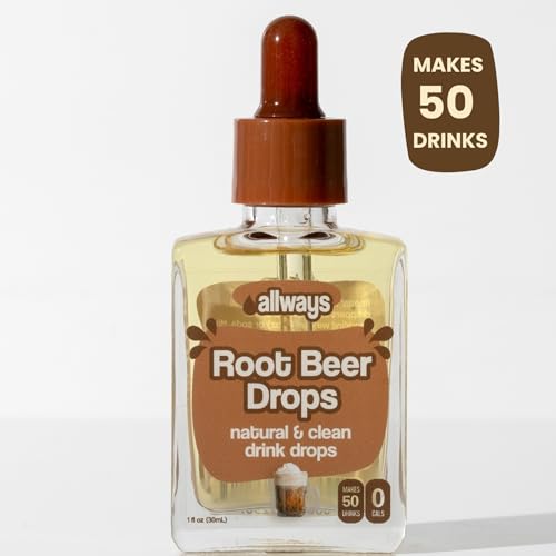 Allways Drops Natural Root Beer Water Flavoring Enhancer | Sugar-Free, Zero Calories, Monk Fruit Sweetened | Sustainable G...