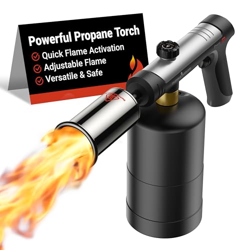 ThermoMaven Propane Torch with One-Touch Max Fire, Cooking Blow Torch Gun with a Safety Lock, Charcoal Lighter, Flame Thro...