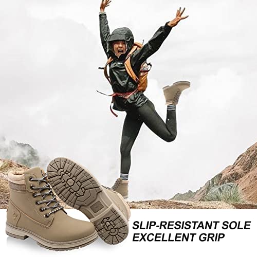 sofysofy Women Work Boots - Waterproof Hiking Outdoor Lightweight Construction Comfortable