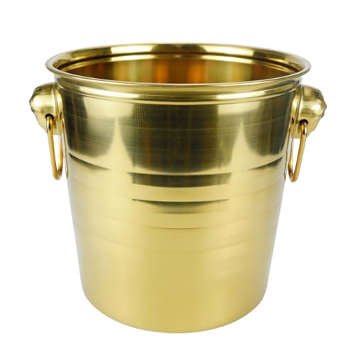5L Metal Ice Buckets Insulated Ice Bucket Stainless Steel Ice Bucket Drink Cooler Wine Champagne Bucket for Home Restauran...