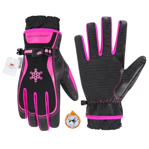 HANDLANDY Winter Work Gloves for Men Women, 3M Thinsulate Insulated Thermal Waterproof Skiing Hiking Cold Weather Gloves