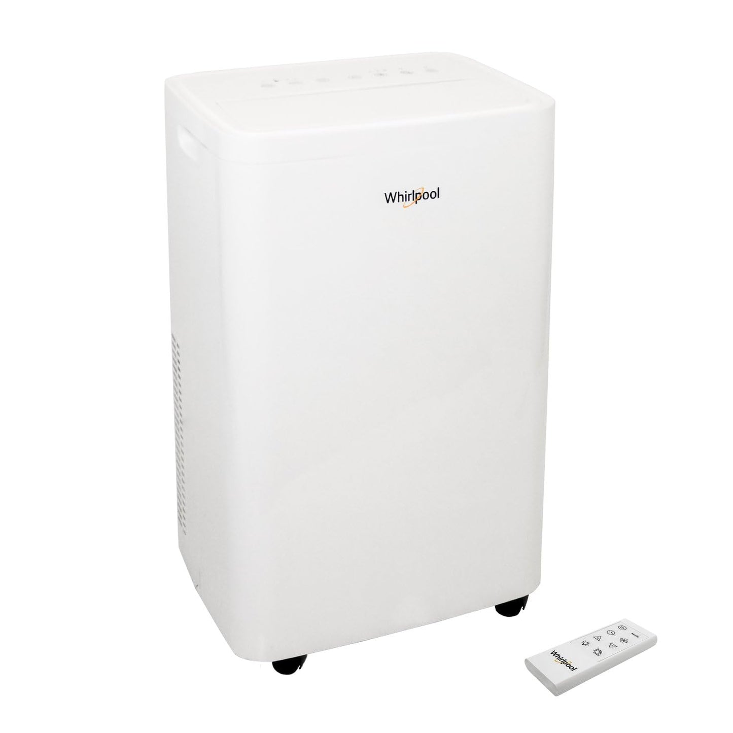 Whirlpool 12,000 BTU Portable Air Conditioner with Dehumidifier for Living Room, Apartment, or Bedroom, 115V, Portable AC for Medium Rooms up to 550 Square Feet with Remote, 3 Speeds, and Timer, White
