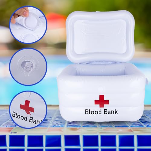 ArtCreativity Inflatable Blood Bank Cooler - Hospital-Themed Drink & Snack Holder, Nurse Graduation Party Decorations, Hal...