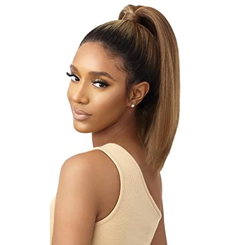 Outre 100% Human Hair Blend 13X6 Hand-Tied 360 Lace Frontal Wig - MARISA (Color:1B Off Black)