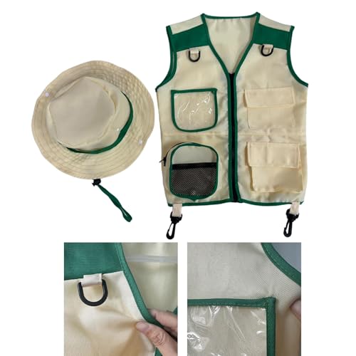 Menolana Kids Explorer Kits Fishing Vest Dress up Role Play Accessories Outdoor Adventure Vest Jungle Vest for Kids Age 3-...