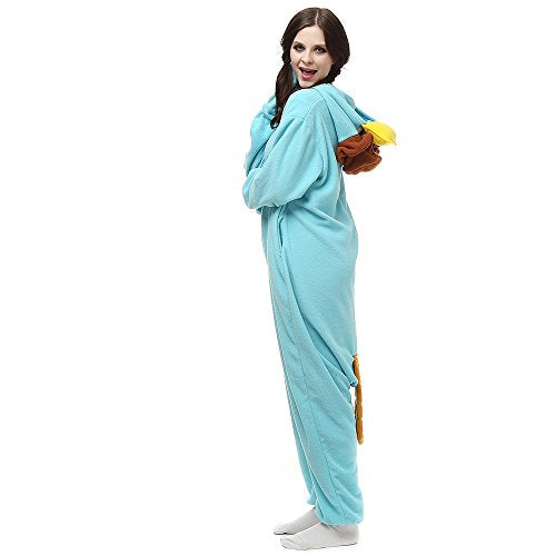 Wishliker Adult Onesie Animal Pajamas Halloween Cosplay Costumes Party Wear Blue