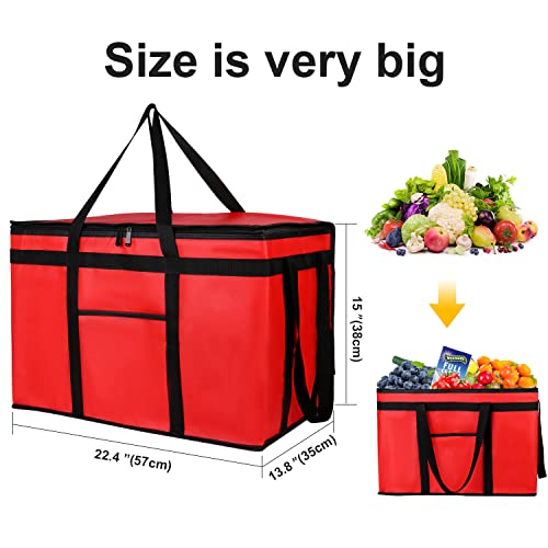 Extra large XXXL Insulated Food Delivery Bag Cooler Bags Keep Food Warm Catering Therma Catering Bag for doordash 22x14x13...