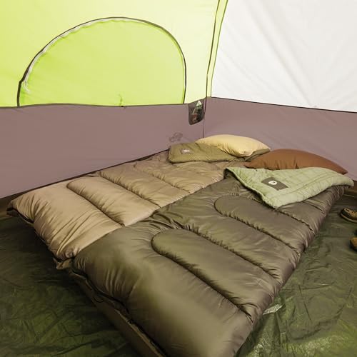 Coleman Steel Creek 6-Person Tent with Screened Porch & Integrated Rainfly, Weatherproof Tent with Screen Room Sets Up in ...