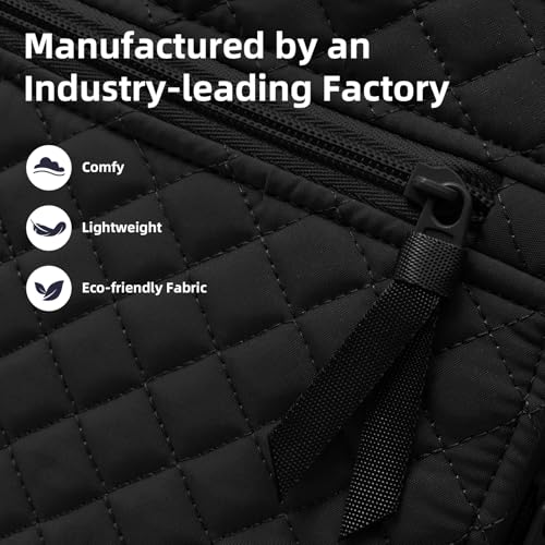RosaRubus Backpack for Women,College Backpack,Quilted Casual Daypack,Waterproof Bookbag for 17Inch Laptop