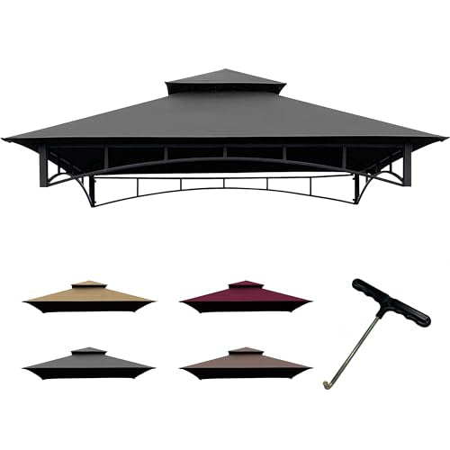 Coastshade Replacement Gill Gazebo BBQ Canopy Top for Model #L-GG001PST-F,8x5 Gazebo Grill Canopy BBQ Gazebos Top Only(Gray)