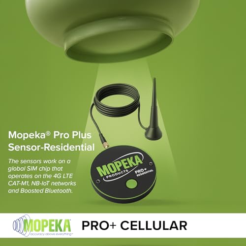 Mopeka Pro + Celluar Sensor - Bluetooth & Cellular Ultrasonic Sensor For Steel Propane Tanks - Perfect For Propane Tanks -...