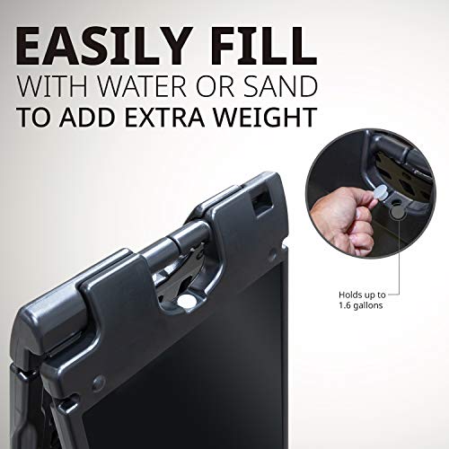 Jumbl Outdoor A-Frame Sandwich Signboard 24” x 36” Display Surface – w/PVC Sign Protector & Sand Fill Holes – Duel Display...
