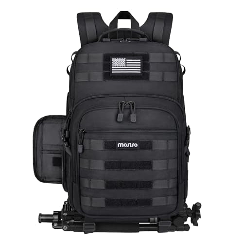 MOSISO Camera Backpack, DSLR/SLR/Mirrorless Tactical Camera Bag Case with Laptop Compartment Compatible with Canon/Nikon/S...