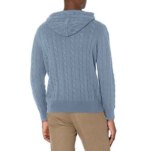 Brooks Brothers Men's Cotton Cable Knit Hoodie Sweater