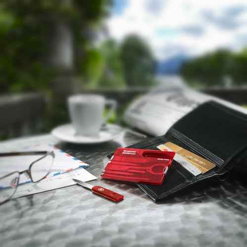 Victorinox Swiss Card Classic, Swiss Made Pocket Tool, Credit Card Size, 10 Functions, Pen, Scissors