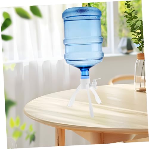 OFFSCH Triangular Water Jug Stand Easy Setup Water Dispenser Base Support Rack for Home and Office White with Connectors