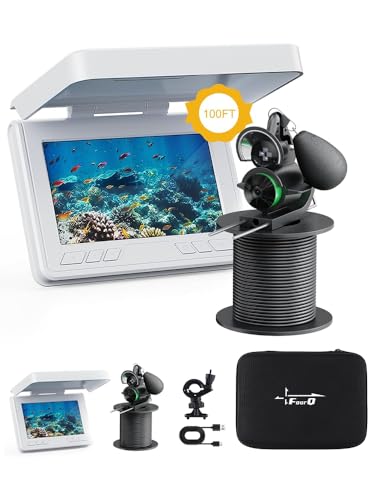 FourQ Underwater Fishing Camera,Fishing Camera Ice vexilar Fish find 4.3 inch HD Display Screen Underwater W/ 5000mah Li-B...