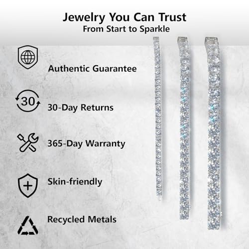 KRKCLIFE Tennis Bracelet for Women Men, 6.5/7/7.5/8 Inch Hypoallergenic Classic Round AAAAA Cubic Zirconia 14K Gold Plated, 3-5mm Width, Anniversary Birthday Gifts for Her Him Husband Wife Mom