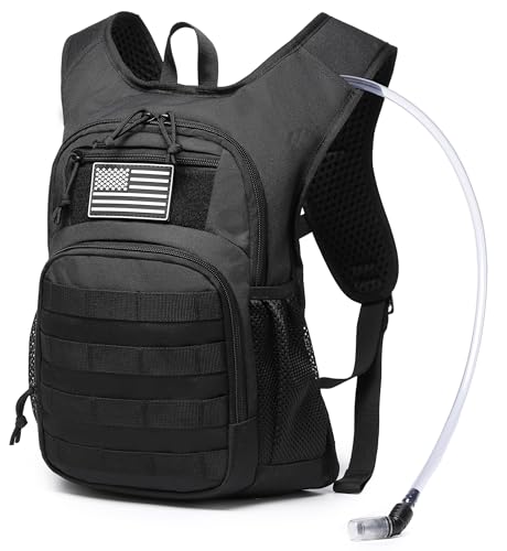 wotony Hydration Backpack with Water Bladder for Hiking Tactical Hydration Pack for Men Women Molle Water Backpack for Hiking