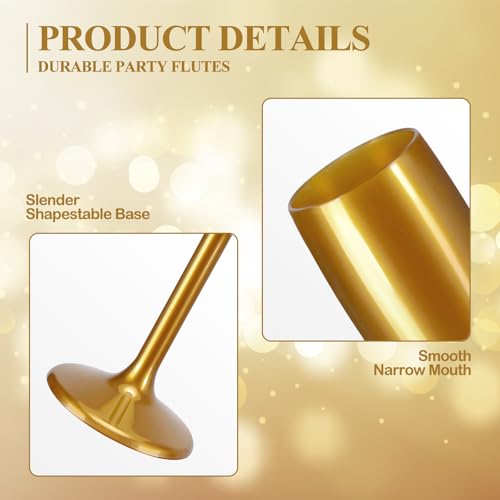 XUWAIDSGN Acrylic Champagne Flutes Toasting Glasses Unbreakable Mimosa Bar Reusable Wine Glasses Vintage Champagne Flutes ...