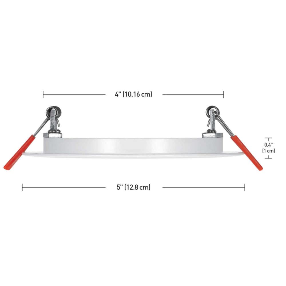 Globe 91495 Led Recessed Lighting Kit, White, 4"