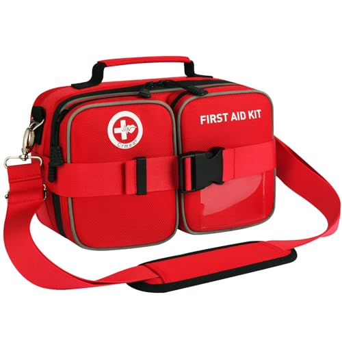 Crmea 516 Piece First Aid Kit for Car, Travel & Home - Large Professional Waterproof Compact Labeled Emergency Kit with Mo...