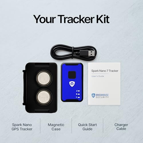 Brickhouse Car Trackers for Your Vehicle - Spark Nano 7 GPS Tracker with Magnetic Waterproof Case - Hidden Real-Time 4G LT...