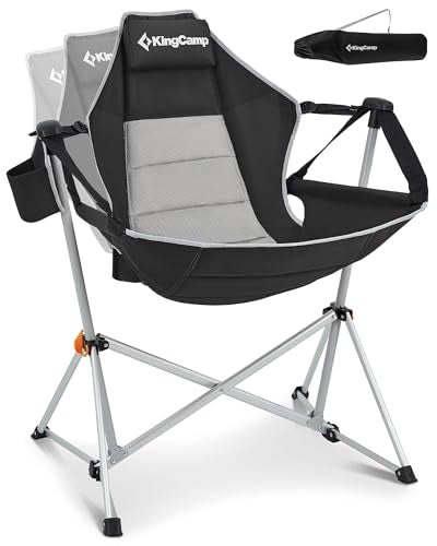 KingCamp Hammock Camping Chair, Swinging Portable Folding Camp Chairs for Adults Max 400lbs Heavy Duty Foldable Oversized ...