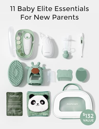 Momcozy Elite Baby Kit, Superior Baby Shower & Registry Essential Kit for Grooming & Health & Cleansing Care, Electric Nai...