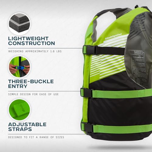 Stohlquist FIT Adult Life Jacket, US Coast Guard Approved Type III Life Vest, PFD for Men and Women, Easily Adjustable, Li...