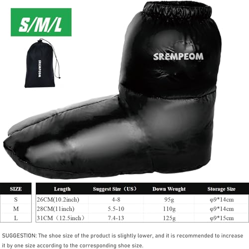 [Upgraded] Ultralight Winter Camping Booties Warm Socks Sleeping Sock for Men & Women,Water-Resistant Warm Soft Cozy for C...