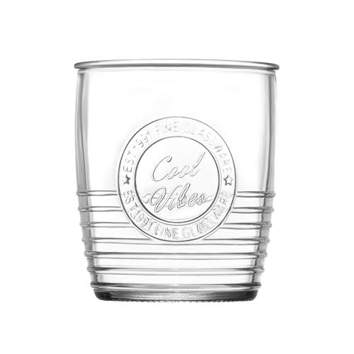 Le'raze Set of 8 Original Mason Drinking Glasses 4-18oz. Highball Tumbler Glasses, and 4-13oz. Whiskey Glass Cups for Ever...