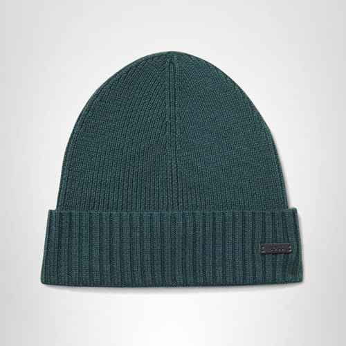 BOSS Fati Ribbed Knit Hat, Pine Tree Green, One Size
