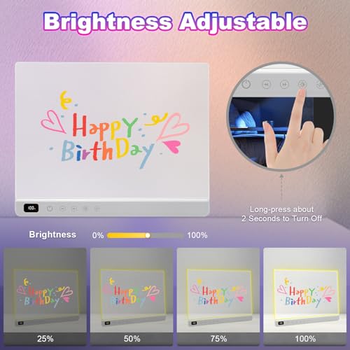 Cosmody Led Drawing Board for Kids-16'' Colorful Doodle Board Drawing Tablet-Rechargeable Light Up Drawing Pad-Educational...
