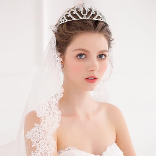TOBATOBA 10Pcs Tiaras for Women Girls Sparkling Rhinestone Princess Tiara Headband Crowns for Women Girls Tiaras Set Small...