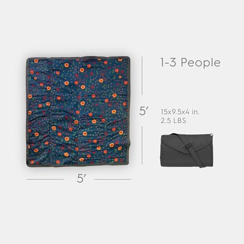 Little Unicorn 5'x5' Outdoor Family Picnic & Beach Blanket | Durable & Water-Resistant Fabric | Compact Fold & Easily Wipe...