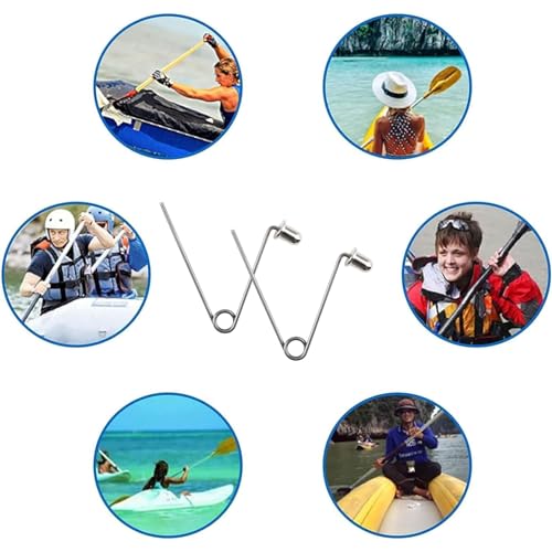 INCREWAY Tent Pole Clips, 20PCS Kayak Paddle Spring Snap Clips, Carbon Steel Tent Pole Push Button Spring Clips for Campin...