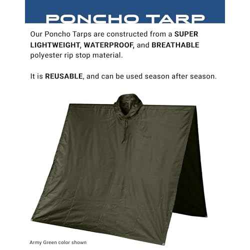 FROGG TOGGS Unisex Waterproof Breathable Poncho Tarp