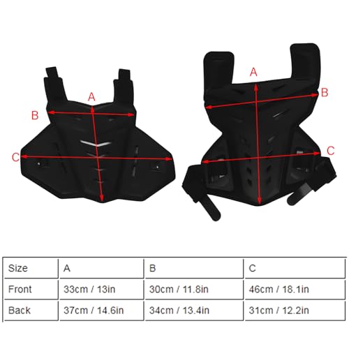 Motorcycle Riding Vest Body Protector, Shockproof Breathable Chest Back Guard For Outdoor Sports, Black Riding Safety Gear
