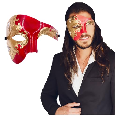 Masquerade Mask For Men Phantom Of The Opera Mask Prom Mardi Gras Haloween Venetian Half Face Mask