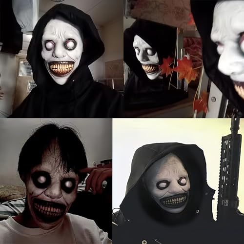 Aerkersun Scary Halloween Mask for Adults, Realistic and Durable Latex Creepy Horror Mask for Cosplay and Halloween Party