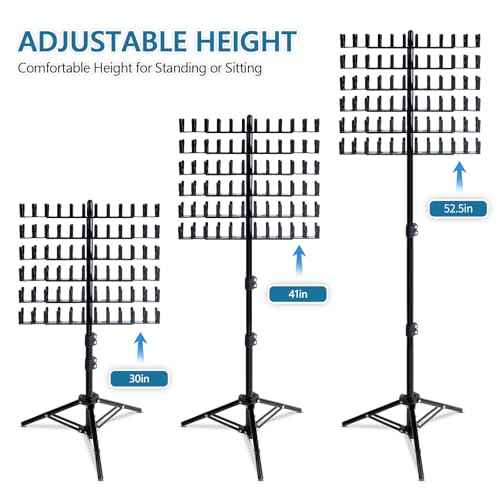 Braiding Hair Rack Standing Extension Holder Hanger, 144 Pegs Divider for Separator Stand Display (Black)