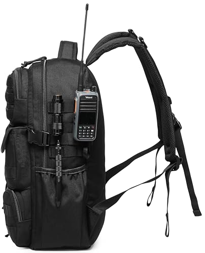 Wotony Tactical Backpack - Military waterproof backpack with multiple pockets and tactical gear for the outdoors (Black, 30L)