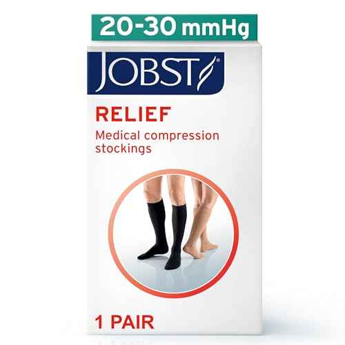 JOBST Relief Knee High Graduated Compression Socks 20-30mmHg - Comfortable Unisex Design - Closed Toe