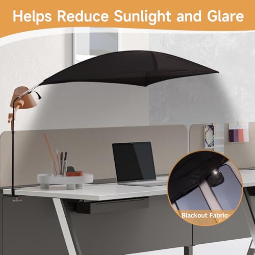 Cubicle Shade and Desk Canopy, Adjustable Large Office Light Shield to Block Overhead Light and AC Draft, Privacy Tent and...
