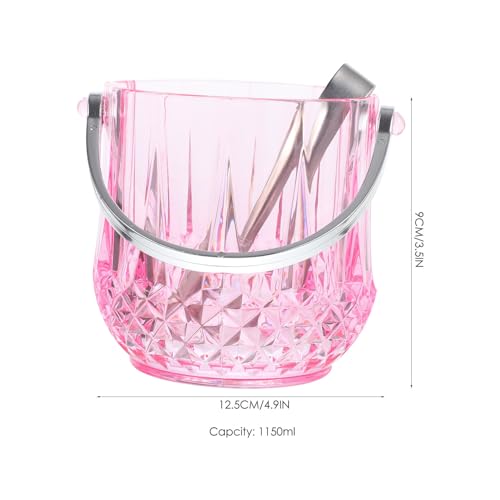 HOLIDYOYO Ice Bucket with Tongs,Plastic Ice Cube Container Beer Wine Chiller with Handle Beverage Tub Wine Bucket for Part...