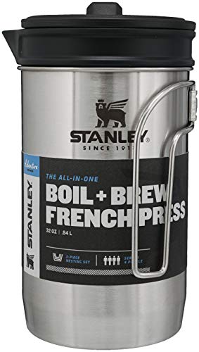 STANLEY All In One French Press Coffee Maker 32 oz | 5 Minute Brew, 4 Hours Hot | Mesh Filter for Coffee Grounds | Insulat...