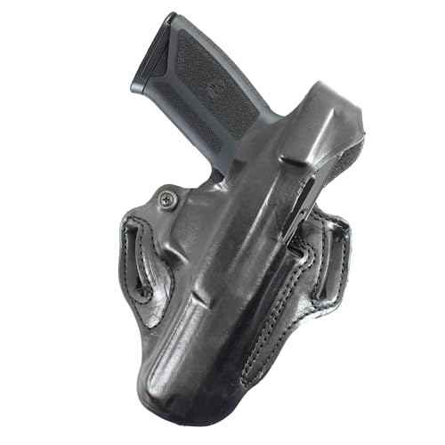 DeSantis Thumb Break Mini Slide Holster, Outside The Waistband Gun Holster, Fits RUGER-57 with RED DOT Sight, RUGER-57 Without RED DOT Sight, Adjustable Tension Device, Right-Hand Draw, Black